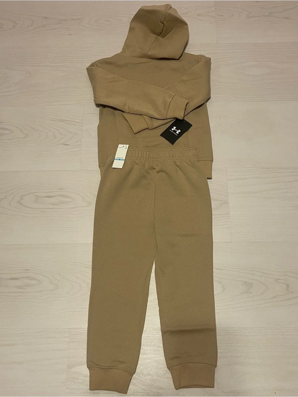 Under Armour Kids Khaki Hooded Sweatshirt & Joggers Set